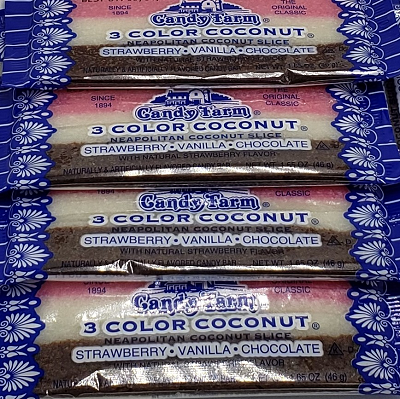  Neapolitan Coconut Slice Old Time Candy : Hard Candy